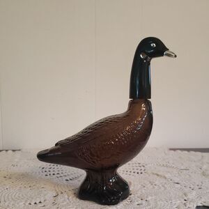 Vintage Avon Canada Goose Glass Decanter - Empty